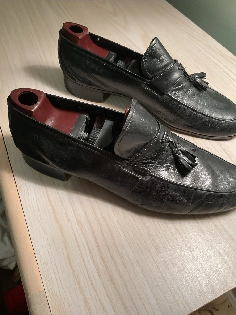 Beltrami Men’s Black Leather Tassel Loafers